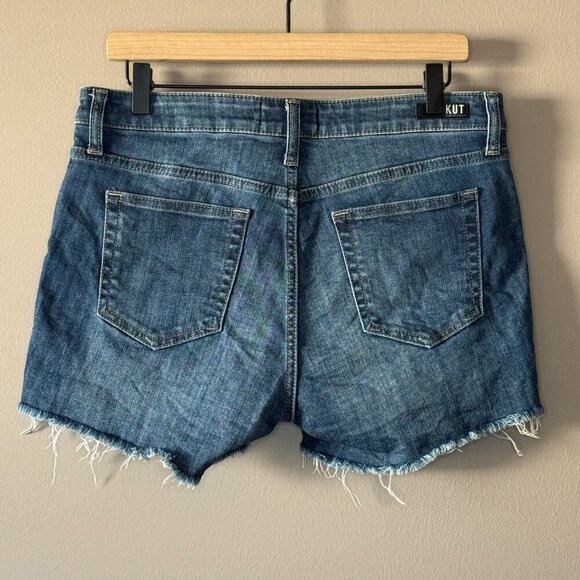 Women's 8 Kut From The Kloth Gidget Fray Distressed Raw Hem Cut Off Jean Shorts - Picture 3 of 6
